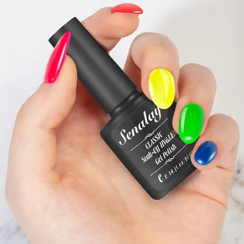 

6 Color Semi Permanent Gel Varnish Nail Art Design Manicure 10ml Gel Nail Polish Neon Hybrid Nail Art Lacquer Varnish Decoration