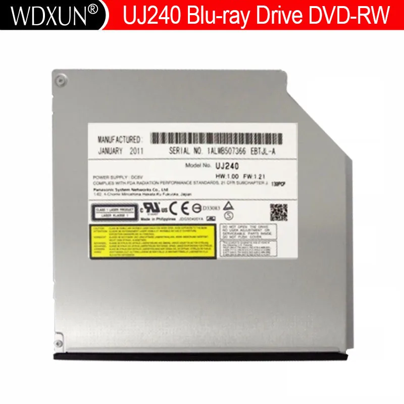 

Original new UJ240 Blu-ray BD DVD CD RW Burner Player 12.7mm SATA Laptop Disc Drive INSPIRON M5030 N5030