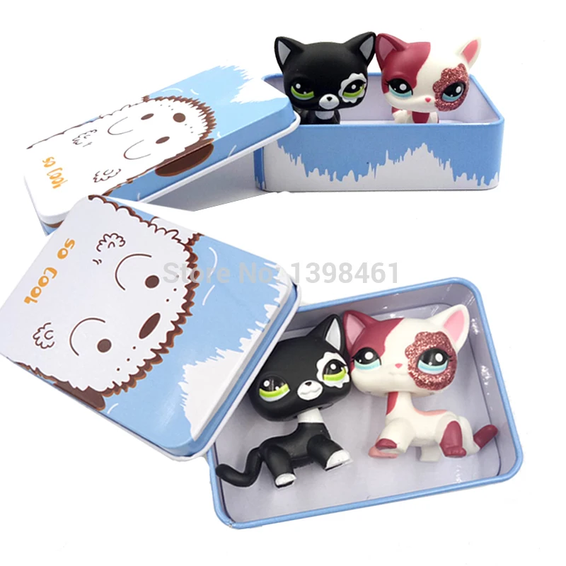 Игрушки из коллекции LPS pet shop маленькая кошка с короткой шерстью 2249 белая розовая