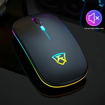 

Silent LED Backlit Mice USB Optical Ergonomic Gaming Mouse Rechargeable Optical Wireless Mice For Laptop PC Computer Gamer