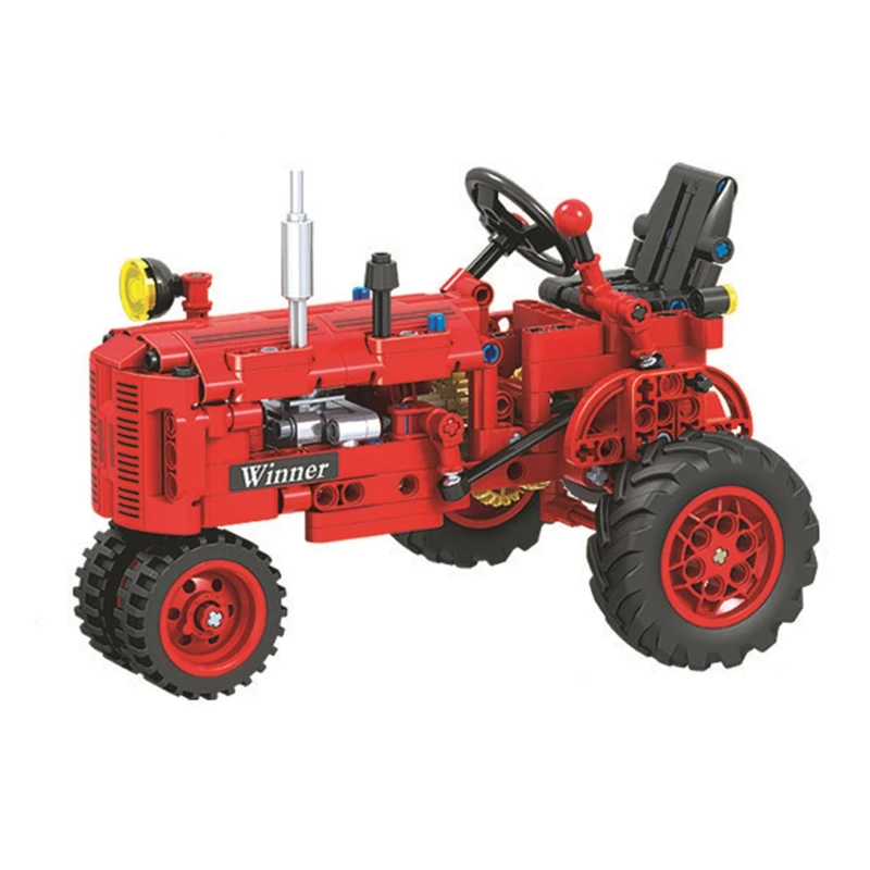 Классические Тракторные игрушки 7070, 302 шт., классический старый тракторный строительный блок, кирпичные игрушки, совместимая техника