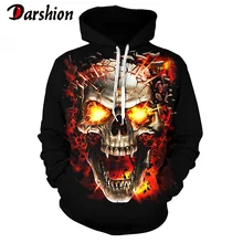 Новинка, мужские и женские толстовки с капюшоном, 3D, синий, красный, пламя, Череп, толстовки, свитшоты, свободные спортивные костюмы, осенне-зимнее пальто, уличная одежда, куртки, худи