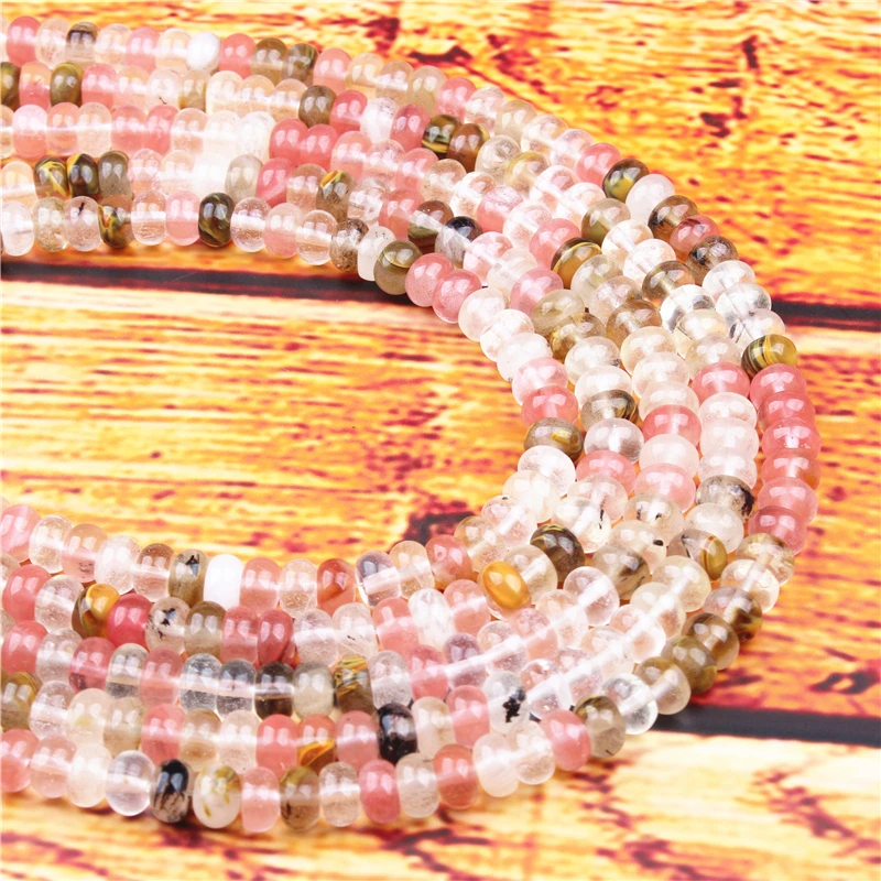 

Color Watermelon Natural Gem 4X6/5X8MM Abacus Bead Spacer Bead Wheel Bead Accessory For Jewelry Making Diy Bracelet Necklace