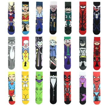 

Hot Creative Fashion Diffuse Wei Superman Funny Socks Men Personality Breathable Skateboard Sock High Quality Cartoon Crew Socks