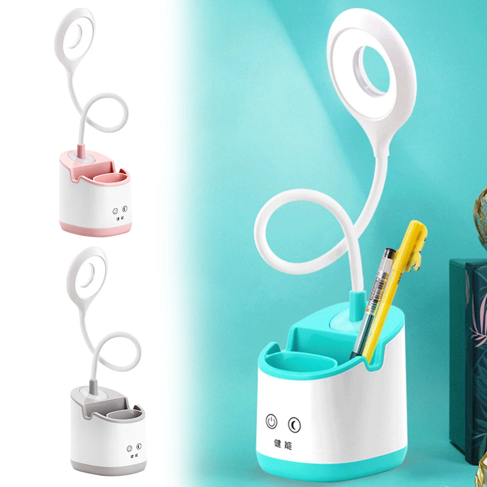Table Bedside With Pen Holder Night Lamp Led Kids USB Dimmable Rechargeable Multifunctional Study Reading Touch Sensor Bedroom