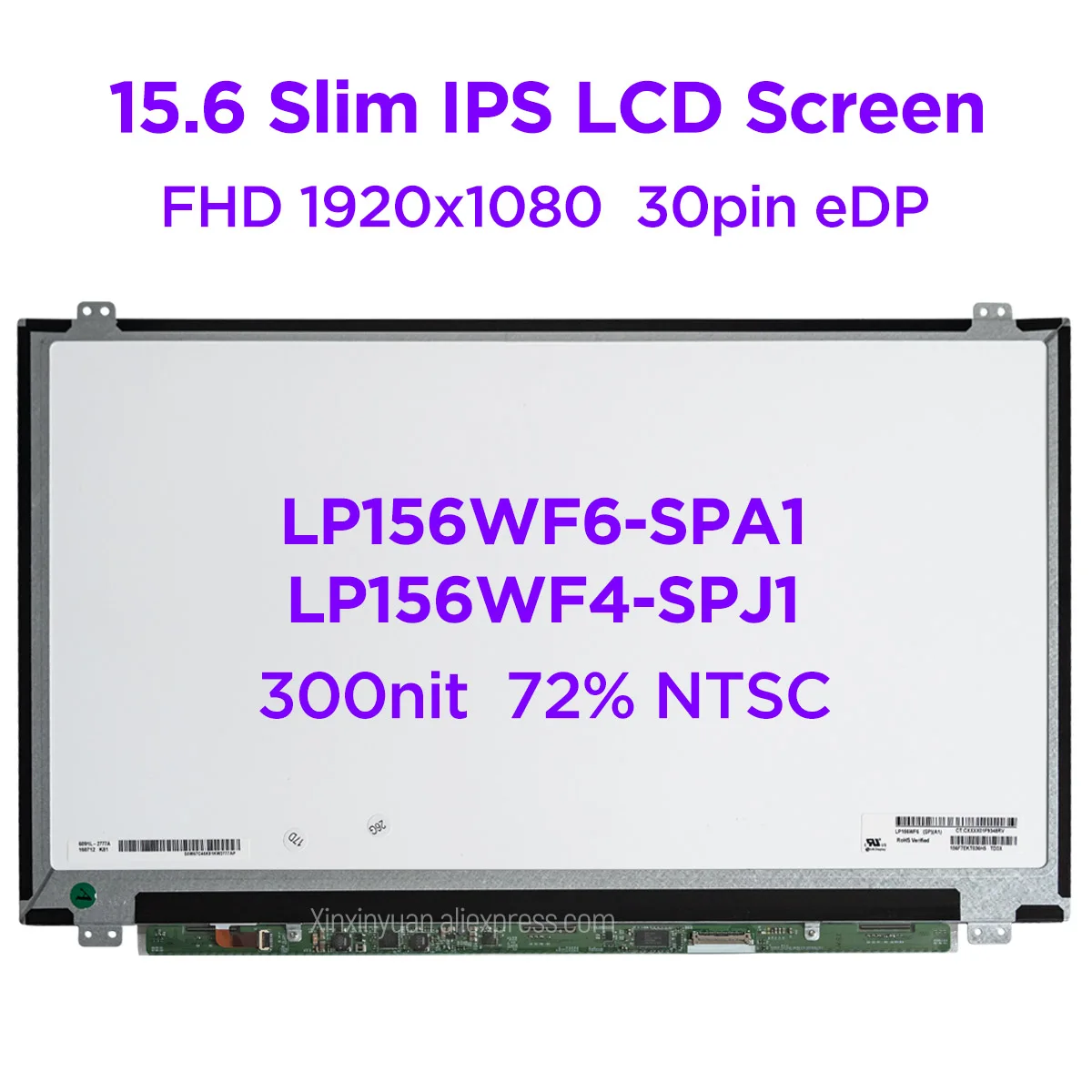 ЖК-экран для ноутбука с IPS-матрицей 15 6 дюйма блестящий дисплей LP156WF4 SPJ1 Монтаж 1