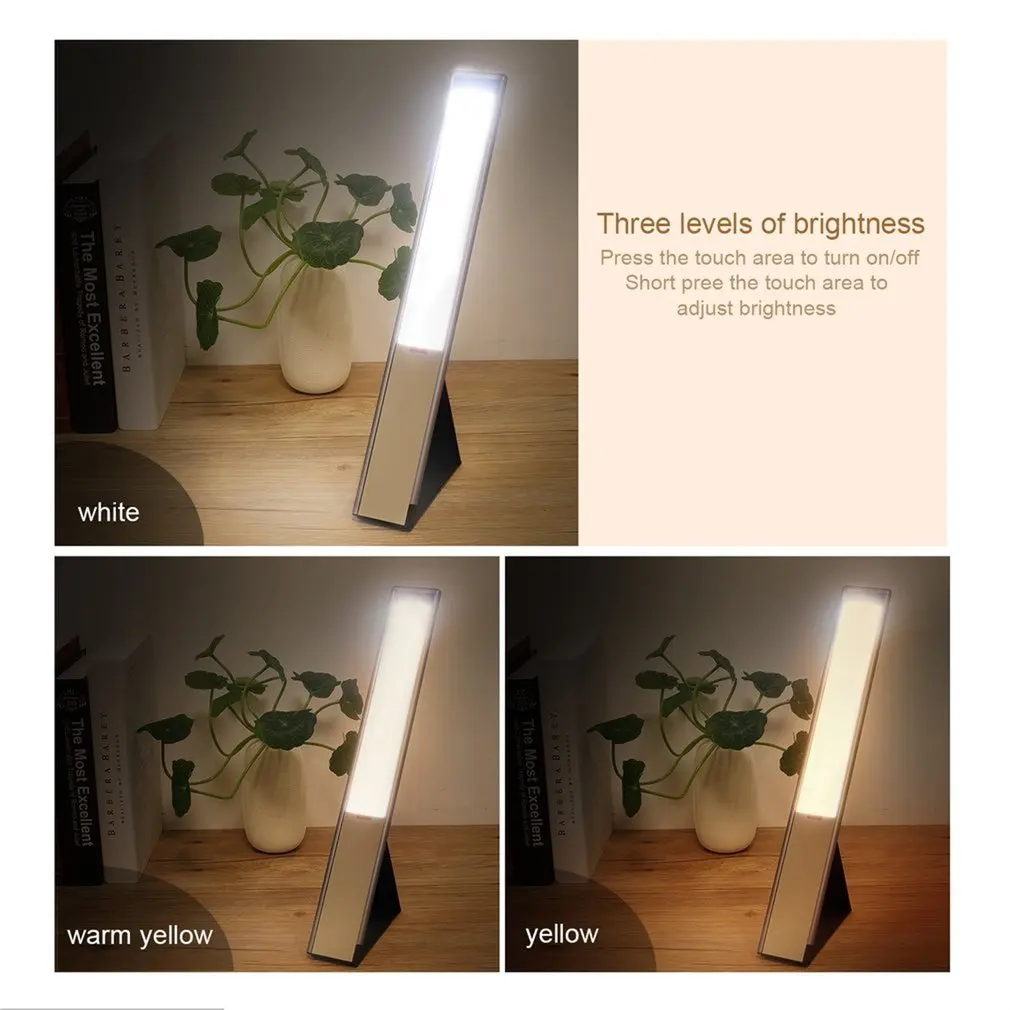 ICOCO 0.05-2.85W Touch Eye Light Eye Protective Light Desk Light Folding Night Light Reading Lamp Ultra-Thin X1 Portable Black