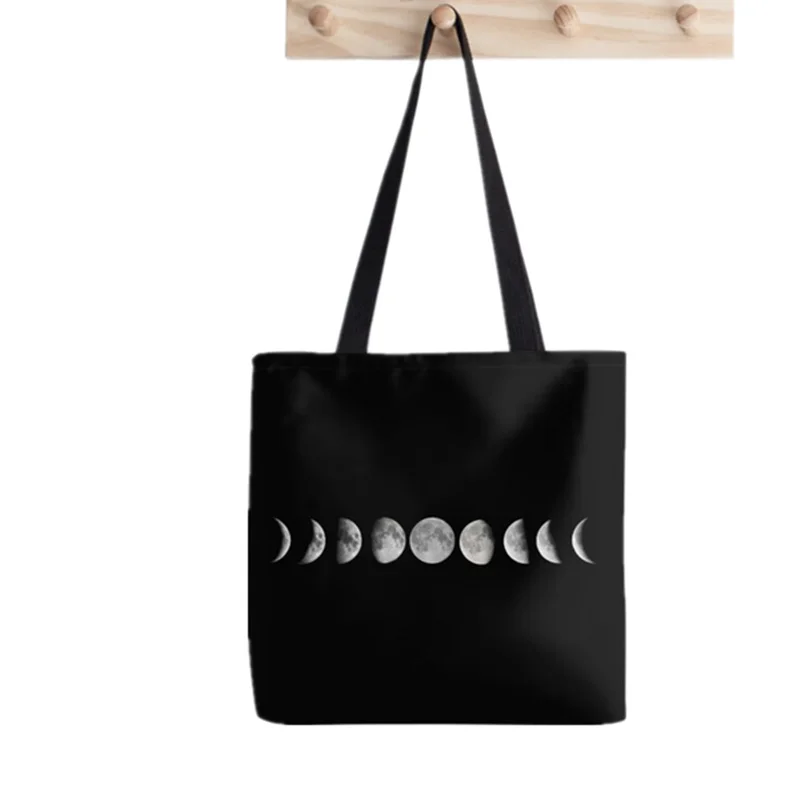 2021 Moon Bunny Tote Bag Printed Tote Bag women Harajuku shopper handbag girl Shoulder shopping bag Lady Canvas Bag