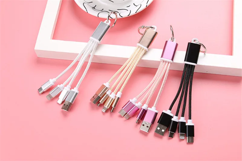 3 в 1 брелок Портативный микро Тип usb C мульти Зарядное устройство кабель для huawei p30 p20 y9 honor 20i 9 lite 9i 9x 8x 7c 7x 8a Примечание 10 8