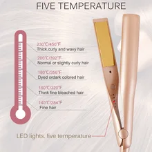 2 в 1 золотые щипцы для завивки волос, утюжок для завивки и выпрямления волос для женщин, стайлер для сухих волос, машина для укладки волос