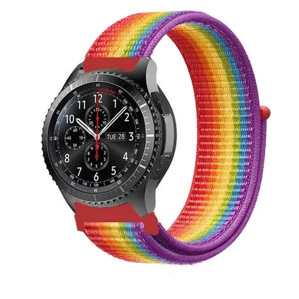 rainbow Gear S3 Frontier ремешок для samsung galaxy watch active2 ремешок 42 мм 46 мм ремешок huami amazfit bip huawei GT/GT2 ремешок для часов 22 мм 20 мм - Цвет ремешка: rainbow