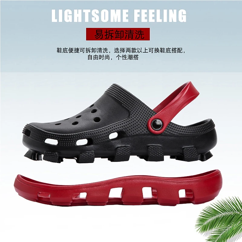 

2020 Crocks Hole Shoes Croc Men Green Garden Casual Rubber Clogs For Men Male Sandals Summer Slides Crocse Swimming Jelly Shoes