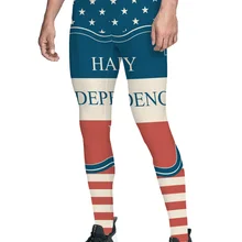 День Независимости Флаг Стиль дизайн синий и красный брюки мужские Леггинсы с карманами модные вечерние Брюки со скрытым карманом Fauxleather Nine Pan
