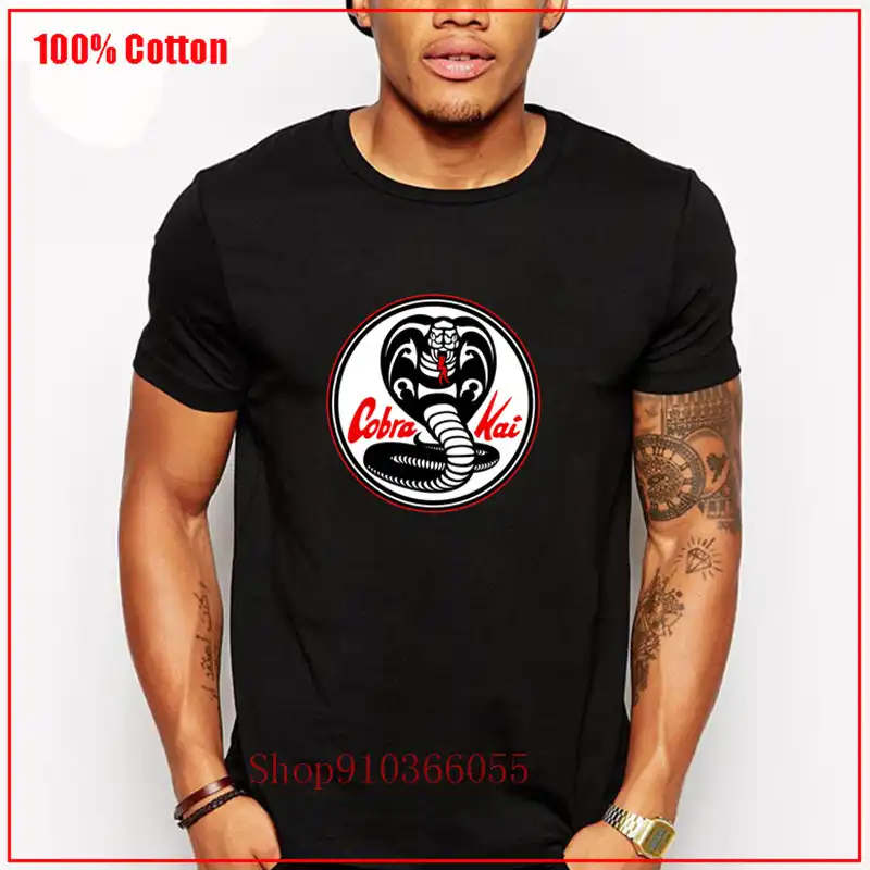 コブラ会シンボル男性ヘビ王いいえマーシーストライクファーストストライクハードtシャツ空手子供tシャツブラックマンバtシャツファッショントップ T Shirts Aliexpress