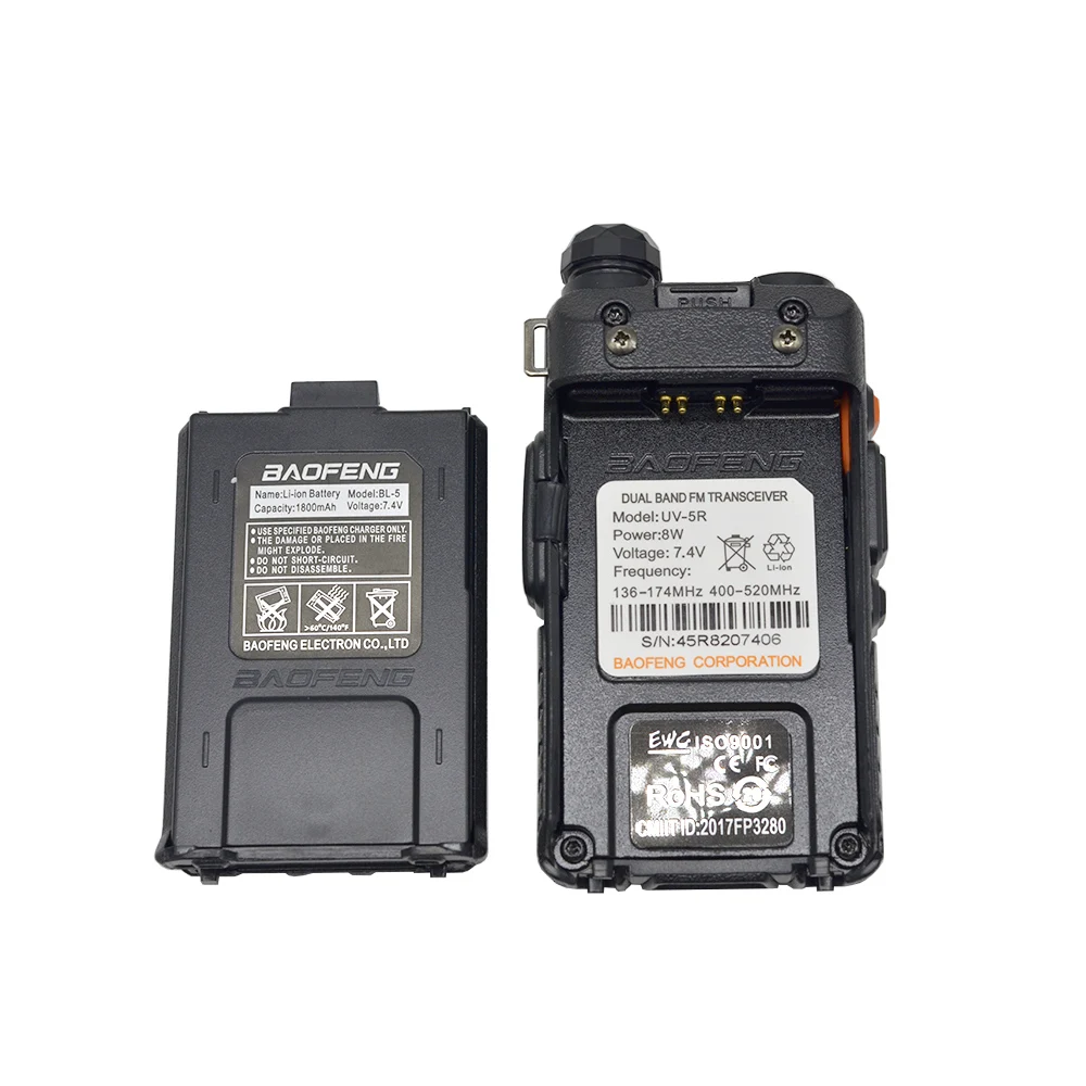 Baofeng 8 Вт UV-5R рация VHF/UHF136-174Mhz& 400-520Mhz Двухдиапазонная двухсторонняя рация Baofeng uv 5r портативная рация uv5r
