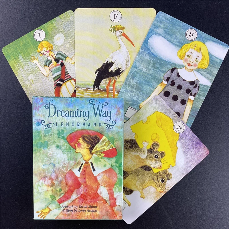 

Dreaming Way Lenormand Oracle Deck Guidebook Card Table Card Game Magical Fate Divination Board Magick of You Oracle Pixie Angel