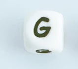 100pcs G 100 силиконовая бусина Буква s DIY имя на детской соске цепочка зажим Прорезыватель 12 мм куб Жевательная бусина буква ожерелье зубная игрушка - Цвет: 100pcs G