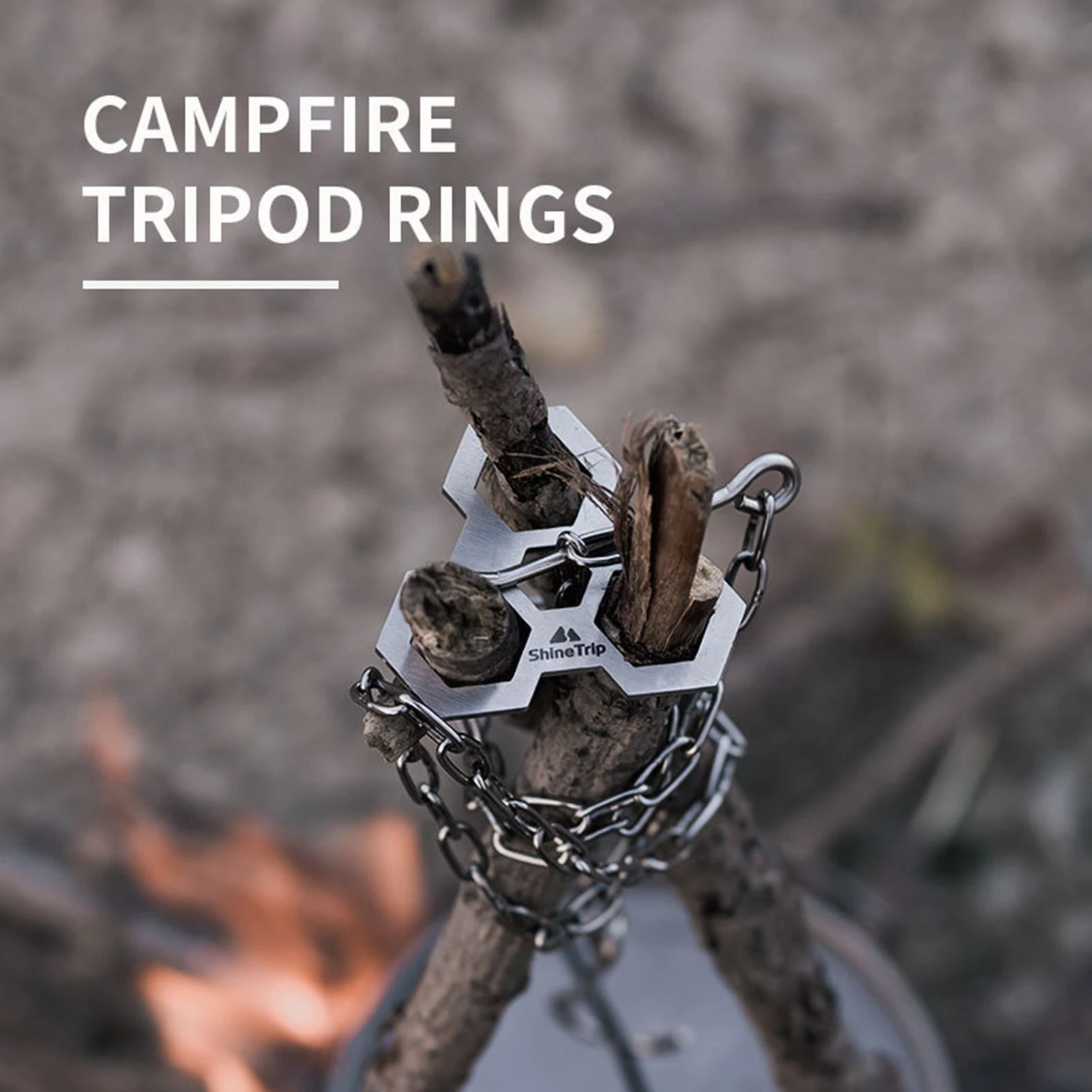 Camping Tripod Hanging Pot Bracket Hanger Stainless Steel Barbecue Rack 