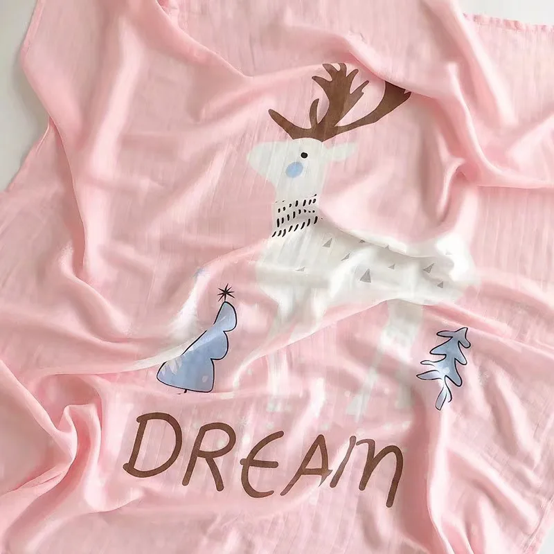 

120X120CM Muslin Blanket 100%Cotton Baby Swaddle Soft Newborn Blanket Bath Towel Gauze Infant Kids Wrap Sleepsack Stroller Cover