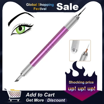 

Double Sides Microblading 3D pen Tattoo Machines For Tebori Blades,Round Needles Permanent Makeup Cosmetics Tool Purple