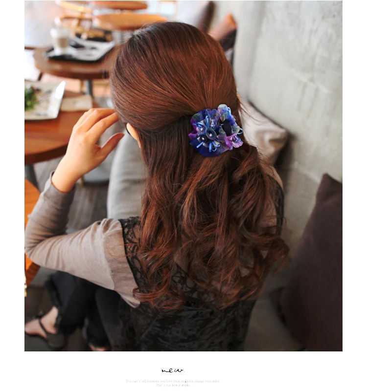 Бутик дамы Кристалл Пряжа Ткань симпатичный сатиновый цветы заколки-пряжки для волос, зажимы для девочек женщин ювелирные изделия аксессуары Подарки
