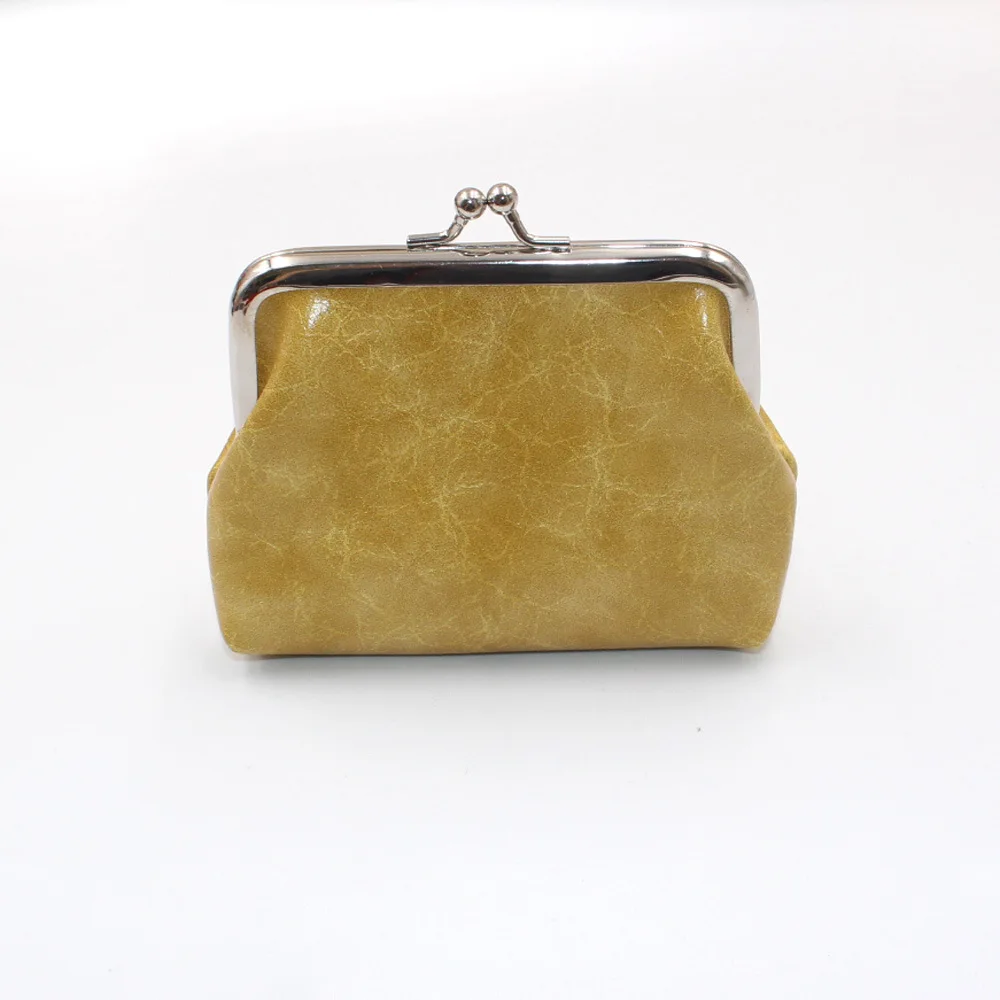 Leather Women Coin Purse Lady Mini Wallet Vintage Design Oil Wax Card Holder Female Lipstick Storage Coin Purse coin purse,women wallet,card wallet,coin wallet