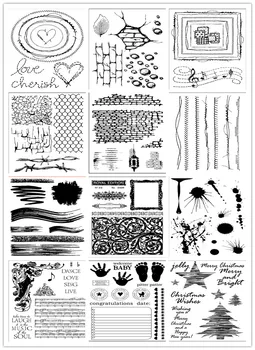 

background Rubber Silicone Clear Stamps for Scrapbooking Tampons Transparents Seal Background Stamp Card Making Diy