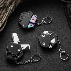 Multifunctional Hexagon Coin Outdoor Tool Hexagon Folding Coin Keychain Screwdriver Pocket Fold Mini Gear Outdoor Tool