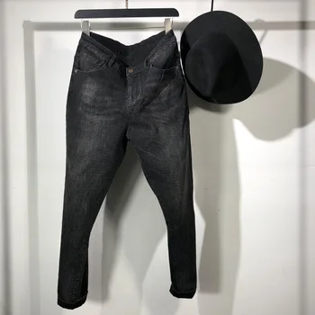 

Owen Seak Men Denim Jeans Formal High Street Men's Clothing Hip Hop Spring Straight Men Solid Jeans Pants Size XL