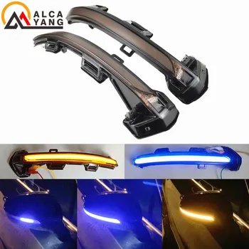 

Blue Dynamic Turn Signal LED Rearview Mirror Indicator Side Wing Blinker Repeater Light For VW Arteon 2016-2017