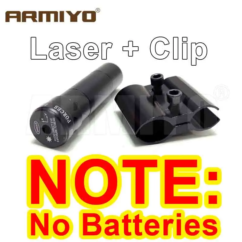 Laser and Clip Тактический armiyo 635-655nm красный точечный Лазер 200 м Диапазон точечный прицел 12,5 мм до 25,4 мм Диапазон параллельный зажим Крепление для винтовки баррель - Цвет: Laser and Clip