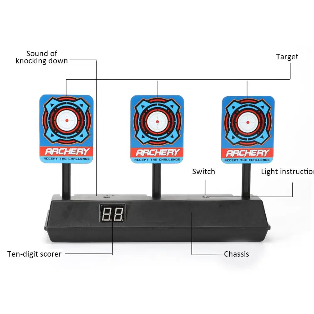 Горячая Высокая точность забивание Авто Сброс электрическая цифровая мишень для отдыха на открытом воздухе спортивные игрушки Аксессуары забивая мишень