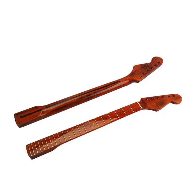 

Guitar Neck Fretboard 22 Maple Rosewood Inlaid Back for Fender Strat Replacement