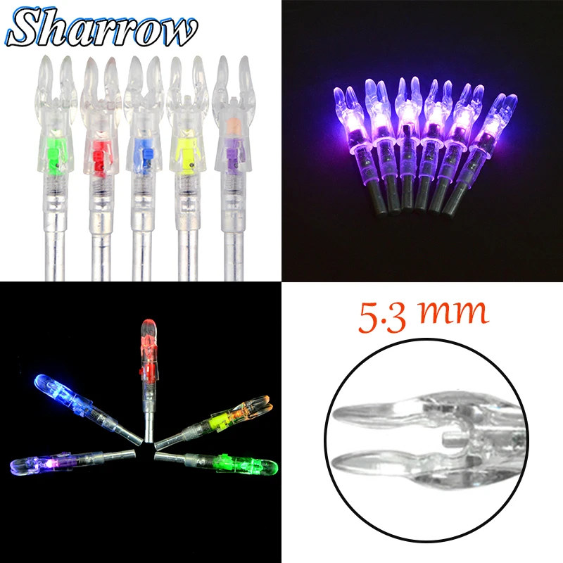 

6/12pcs High Quality Automatically Luminous Arrow Nock Fit 6.2mm Arrow Shaft Hunting Shooting Lighted Bow LED Glowing Tail