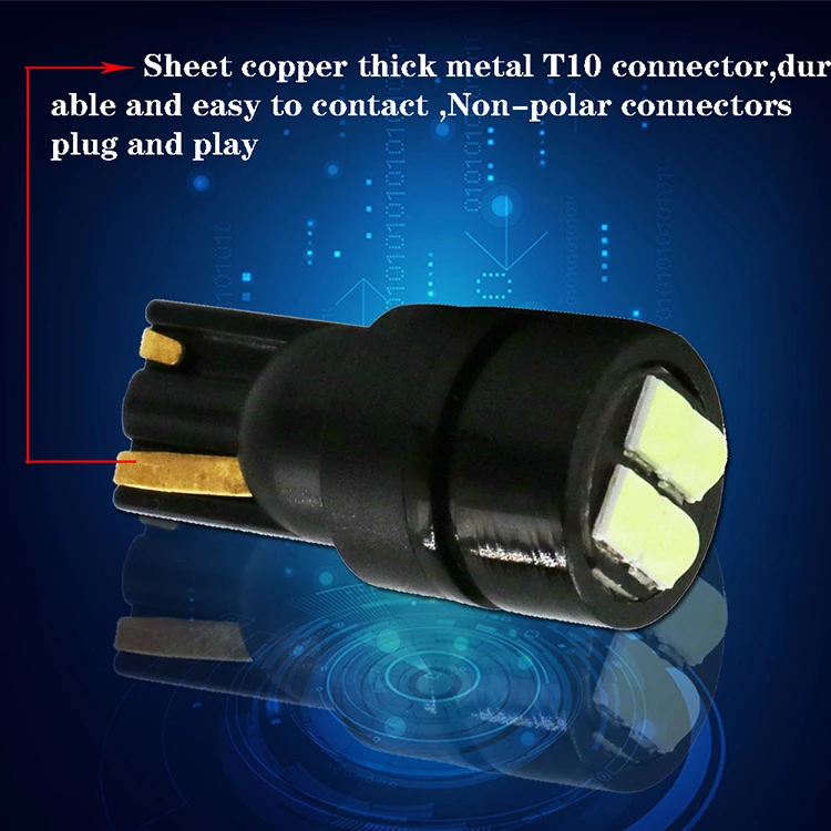 YSY 100X W5W 3030 4SMD автомобильный T10 светодиодный 194 168 Клин Замена заднего прибора панель лампы Белый Синий лампы для габаритных фонарей