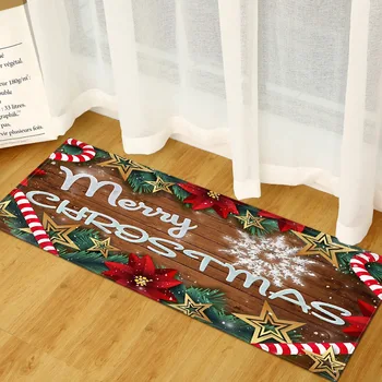 

Christmas Household Bathroom Mat Absorbent Non-Slip Floor Mat Living Room Kitchen Sofa Carpet Rugs Door Mat Strip Mat 60cmx180cm