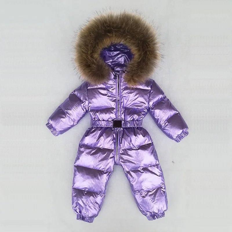Luxury Gold Infant Baby Down Rompers Duck Down Filling Kids Baby Snowsuit Thick Warm Hooded Toddler Boys Girls Winter Jacket
