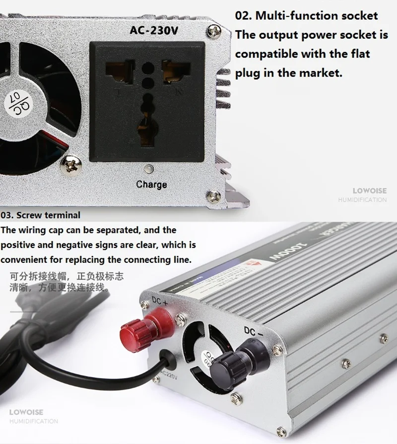 Inversor de energia solar híbrida, 12v 220v,