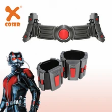 XCOSER Ant Man пояс для косплея обновленный Каучуковый Ремень и напульсник супергерой косплей реквизит для Хэллоуина костюмы со светодиодной подсветкой