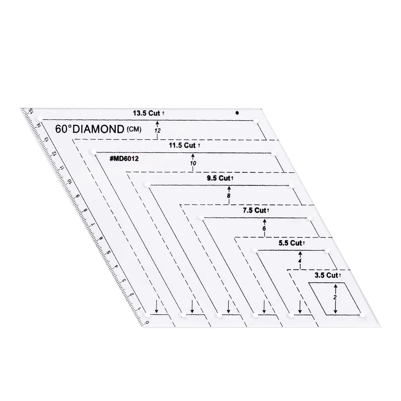 LMDZ 11 Types Sewing Patchwork Ruler High Grade Acrylic Material Transparent Acrylic Patchwork Aligned Ruler For Students 