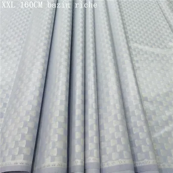 

Fashion African Garment Cotton Fabric 5YARDS 2020 Bazin Riche Guinea Brocade New white Damask Shadda Dress 27L62703