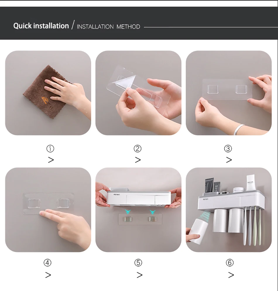 Magnetic Adsorption Toothbrush Holder 17