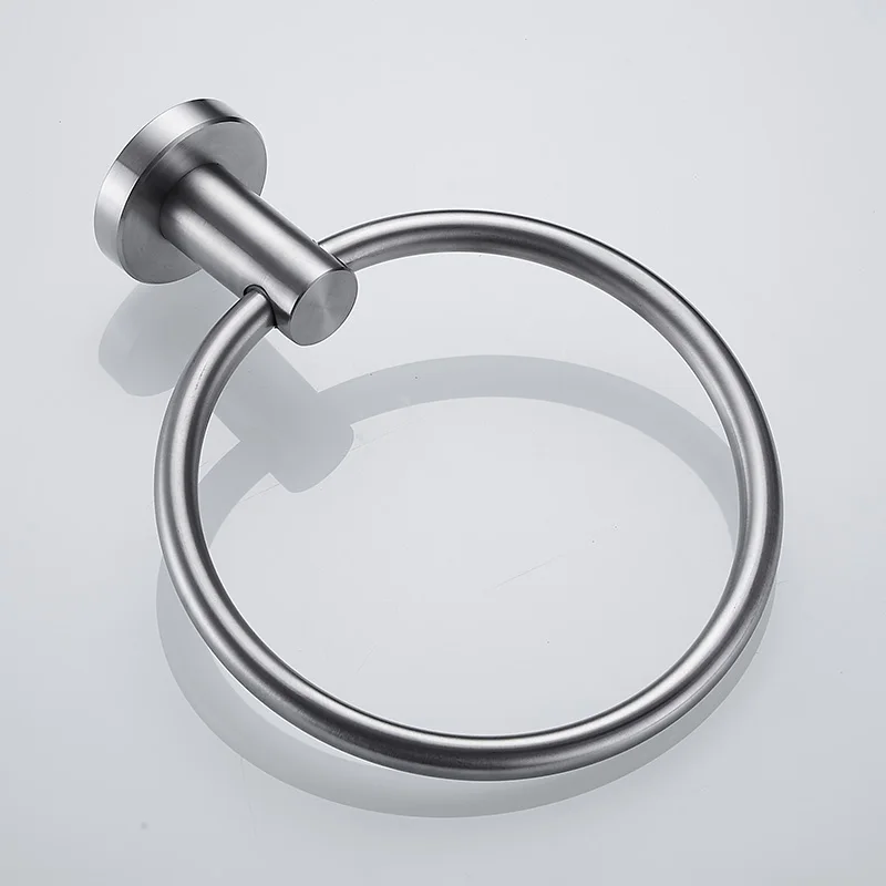 304 Stainless Steel Bathroom Towel Ring Hand Towel Holder Circle Rings Door Hanger Towels Rack Bathroom Hardware Set Wall Mount bathroom towel ring bathroom towel holder