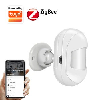 Tuya ZigBee Smart Mini PIR Motion Sensor Built In Battery Passive Infrared Detector Security Burglar Alarm Sensor Smart Life App 1