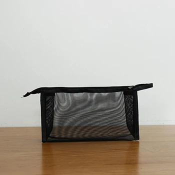 

Women Makeup Bag Organizer Toothbrush Nylon Storage Transparent Pouch Portable Travel Case Mesh Cosmetic Washing