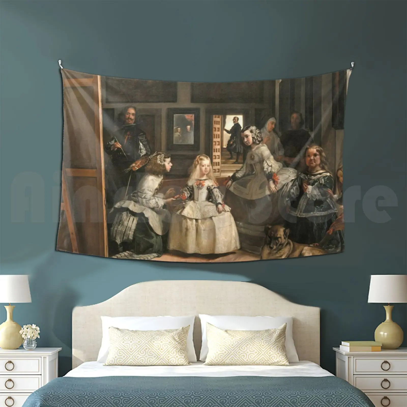 Velazquez-Las Meninas Tapestry Living Room Bedroom Velazquez Las Meninas Spain Spanish Golden Age King Queen