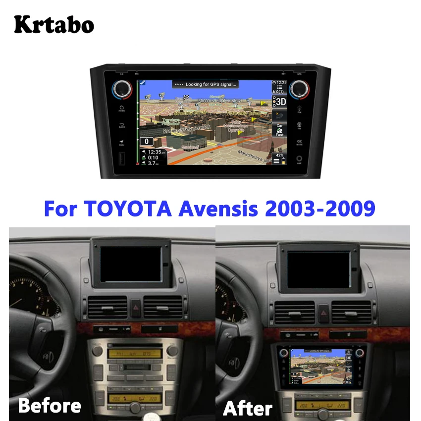 Для TOYOTA Avensis 2003-2009 Android умный автомобильный навигатор заднего вида контроль изображения большой экран одна машина рекордер поддержка DVD