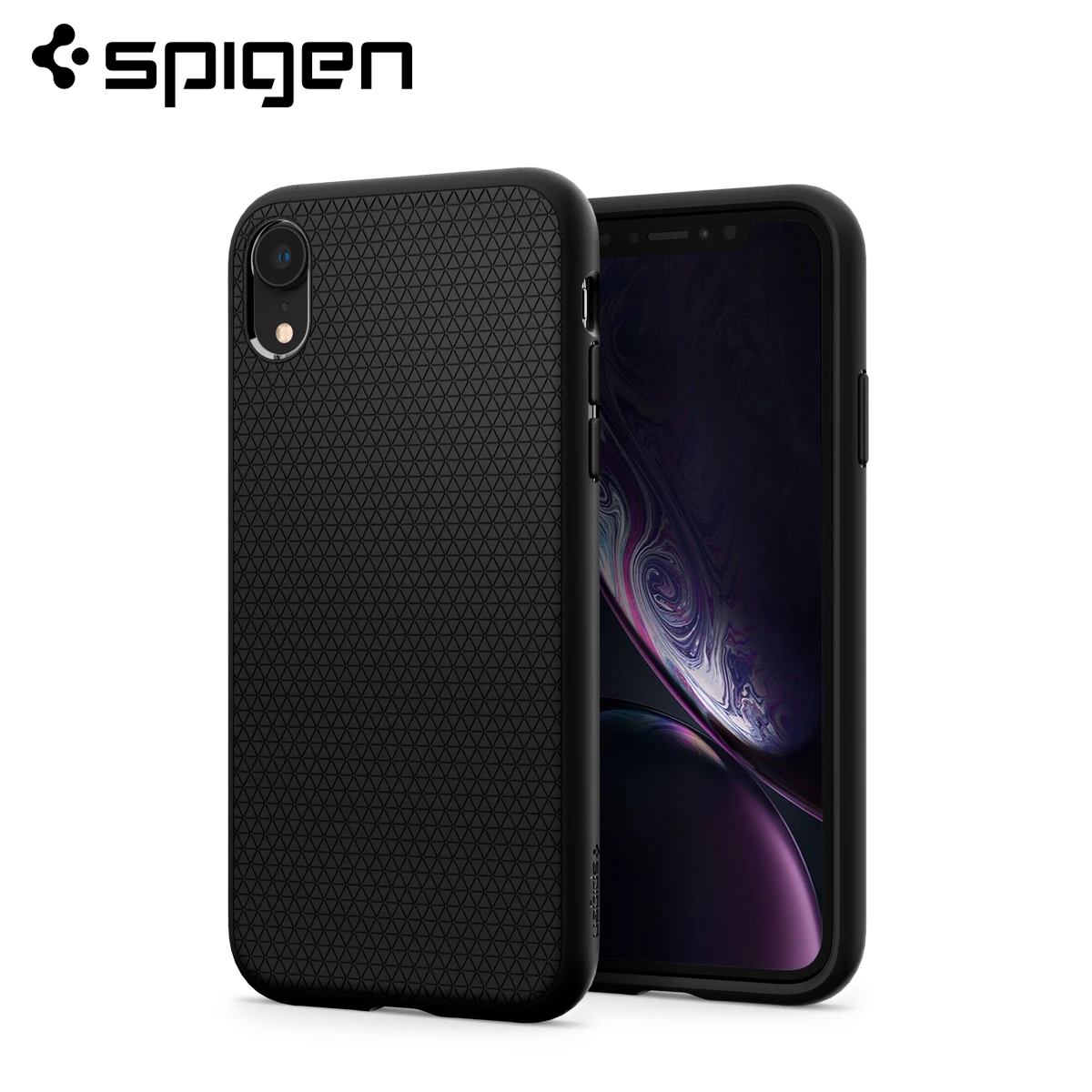 Матовые черные мягкие легкие противоскользящие Чехлы Spigen из ТПУ с жидким