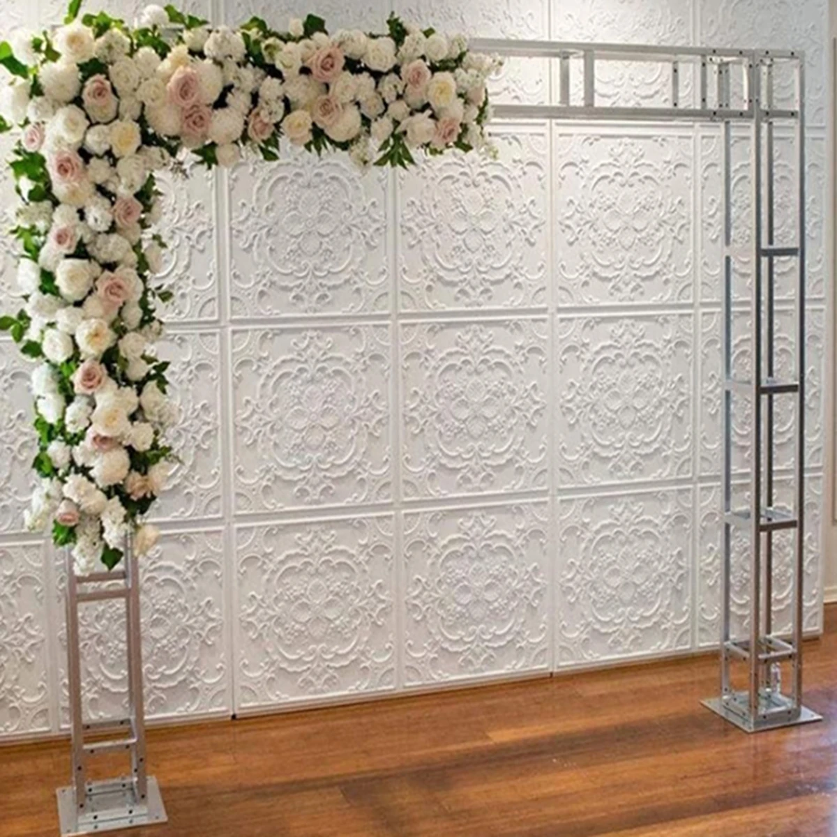 

180x180 см) Новый дизайн, свадебное украшение, фон, цветок, металлическая подставка, золотой, серебряный, белый дисплей, стенд, сценический Декор AB1096