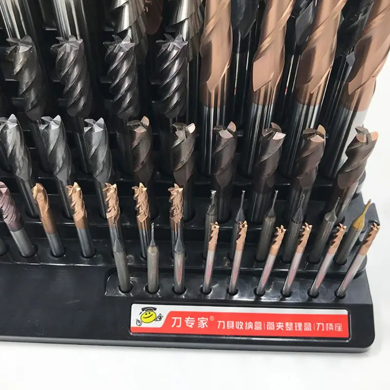 Black Drill Bit Storage Box Milling Cutter Drill Finishing Holder Organizer Case 95AA